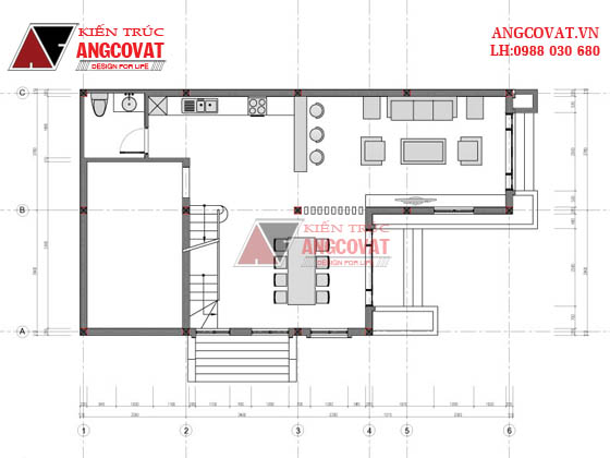 Thiết kế nhà mặt tiền 9m 4