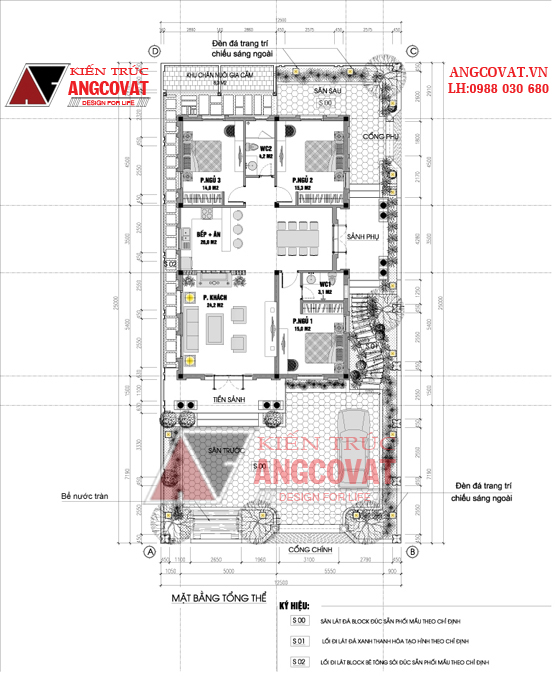 biệt thự 1 tầng cổ điển diện tích 100m2 3