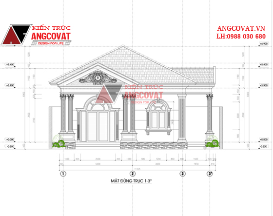 biệt thự 1 tầng cổ điển diện tích 100m2 7