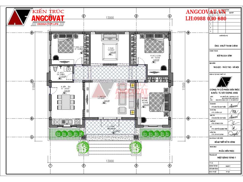 nội thất mẫu nhà cấp 4 có 3 phòng ngủ