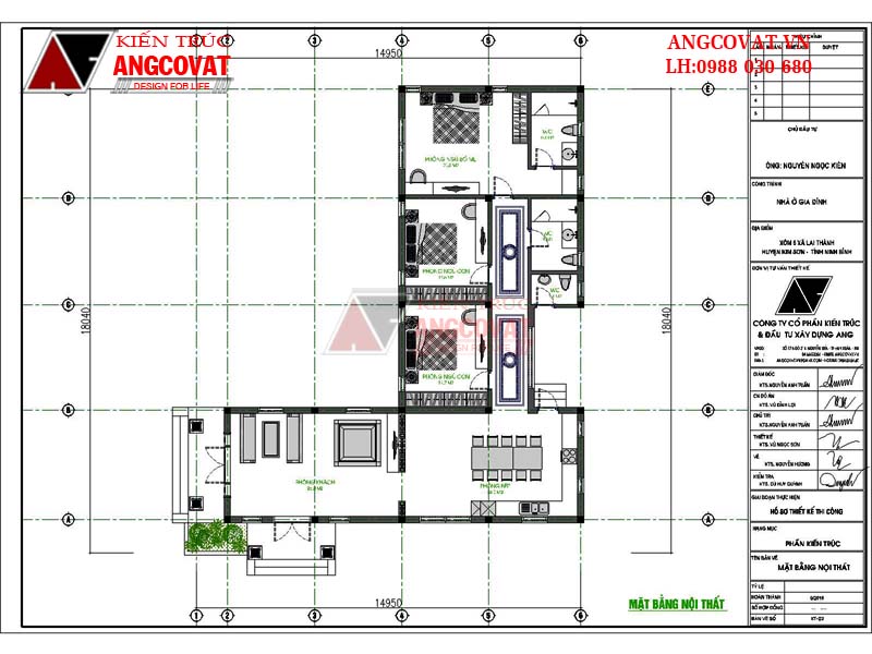 nội thất nhà cấp 4 có 3 phòng ngủ