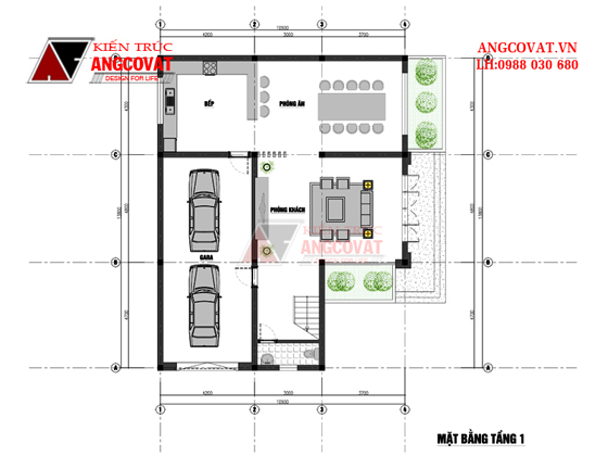mặt bằng tầng 1 mẫu nhà 2 top 5 biệt thự 3 tầng có gara ô tô