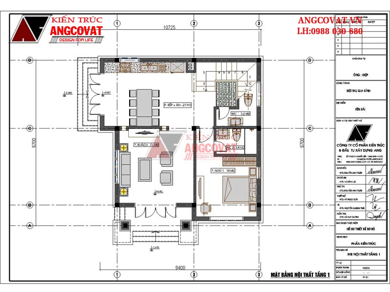 mặt bằng tầng 1 mẫu nhà 2 tầng 3 phòng ngủ 80m2