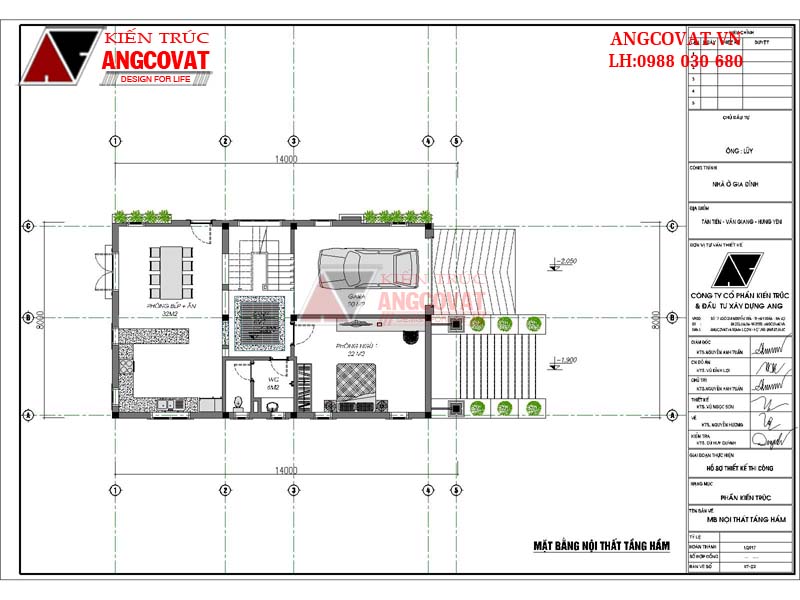 mặt bằng tầng hầm mẫu nhà cấp 4 100m2 đẹp có tầng hầm với mặt tiền 8m