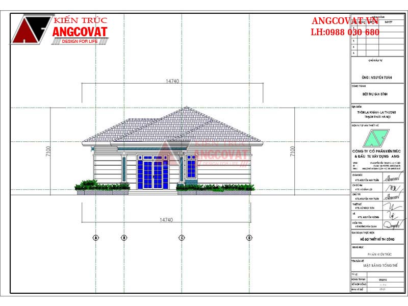 mặt đứng 2 biệt thự vườn có hồ bơi 1 tầng 3 phòng ngủ 200m2