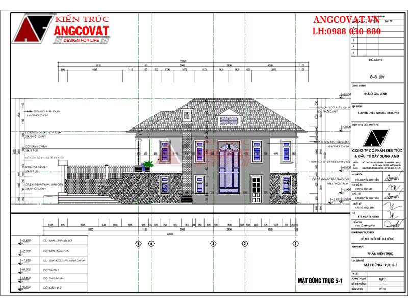 mặt đứng mẫu nhà cấp 4 100m2 đẹp có tầng hầm với mặt tiền 8m