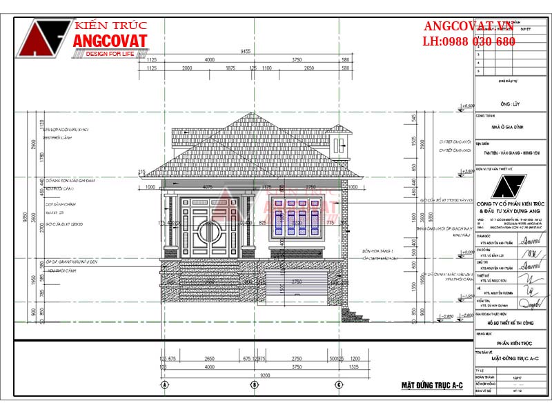 mặt đứng mẫu nhà cấp 4 100m2 đẹp có tầng hầm với mặt tiền 8m