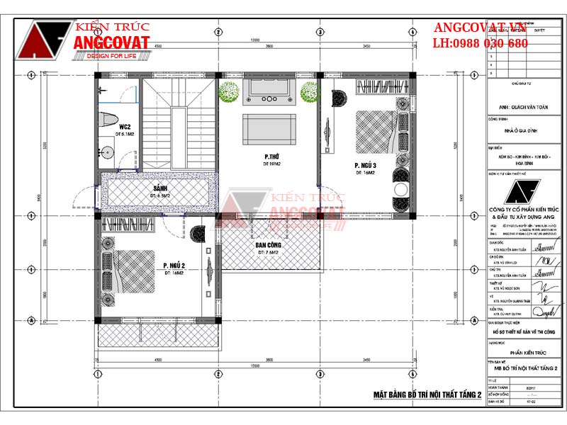 Phối cảnh 6: Nhà chữ l 2 tầng mái thái hiện đại