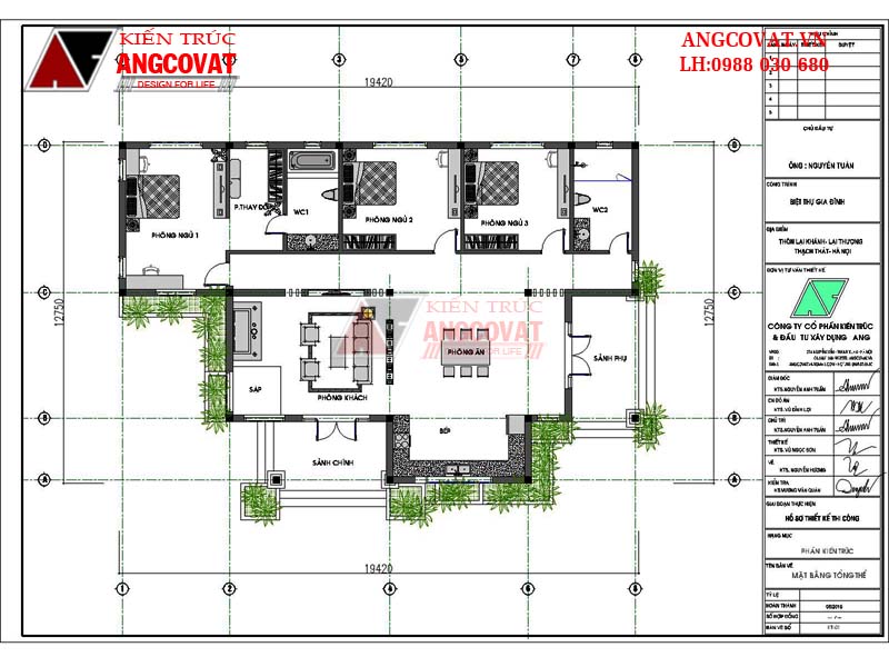 mẫu thiết kế nhà cấp 4 diện tích 200m2