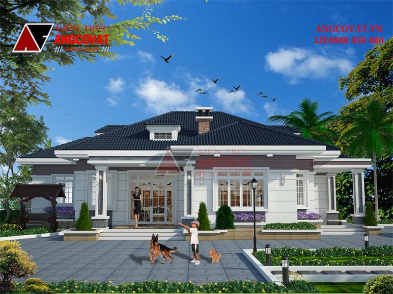 mẫu thiết kế nhà cấp 4 diện tích 200m2