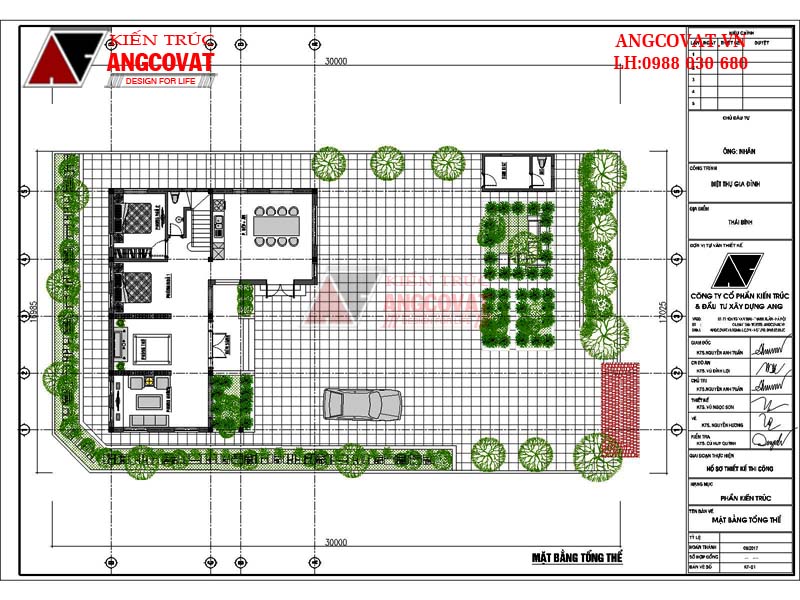 Chi tiết mặt bằng tổng thể mẫu thiết kế nhà 100m2 3 phòng ngủ tiện nghi