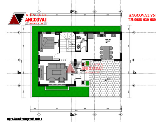 mặt bằng nội thất tâng 1 - tổng hợp các thiết kế nhà đẹp 2 tầng 60m2 đến 80m2 đang được yêu thích nhất hiện nay