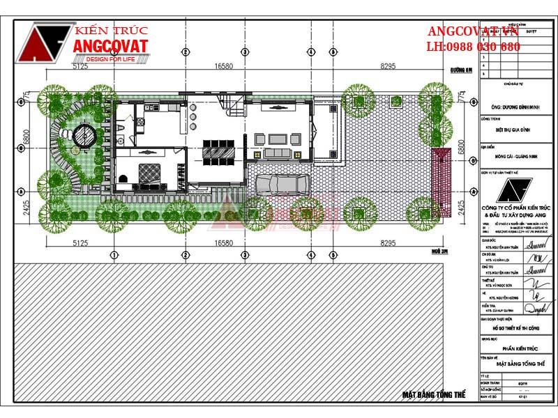 tổng mặt bằng mẫu nhà 1 tầng 3 phòng ngủ 8